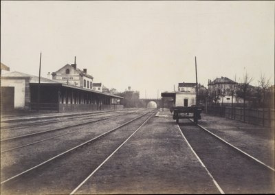 Enghien Station (Seine-et-Oise, France) by Edouard Denis Baldus
